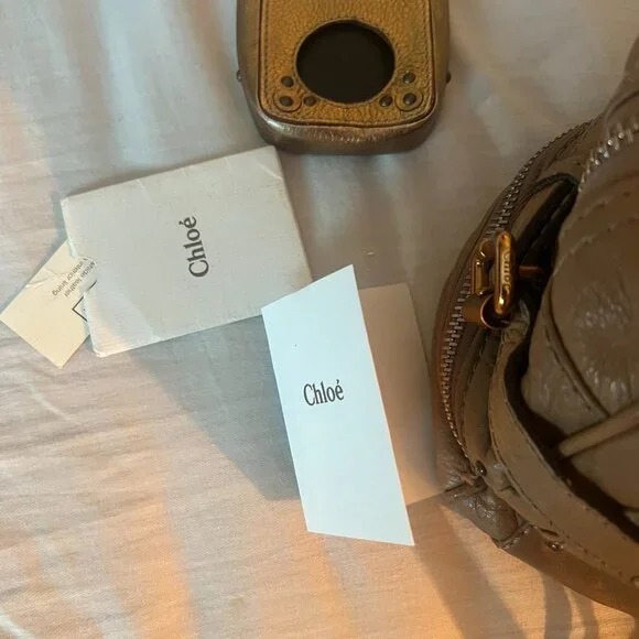 Chloe Tan Leather Satchel with Gold Hardware - Picture 5 of 9